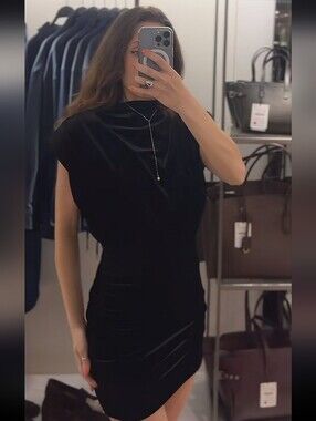 Zara SHORT DRESS WITH SHOULDER PADS